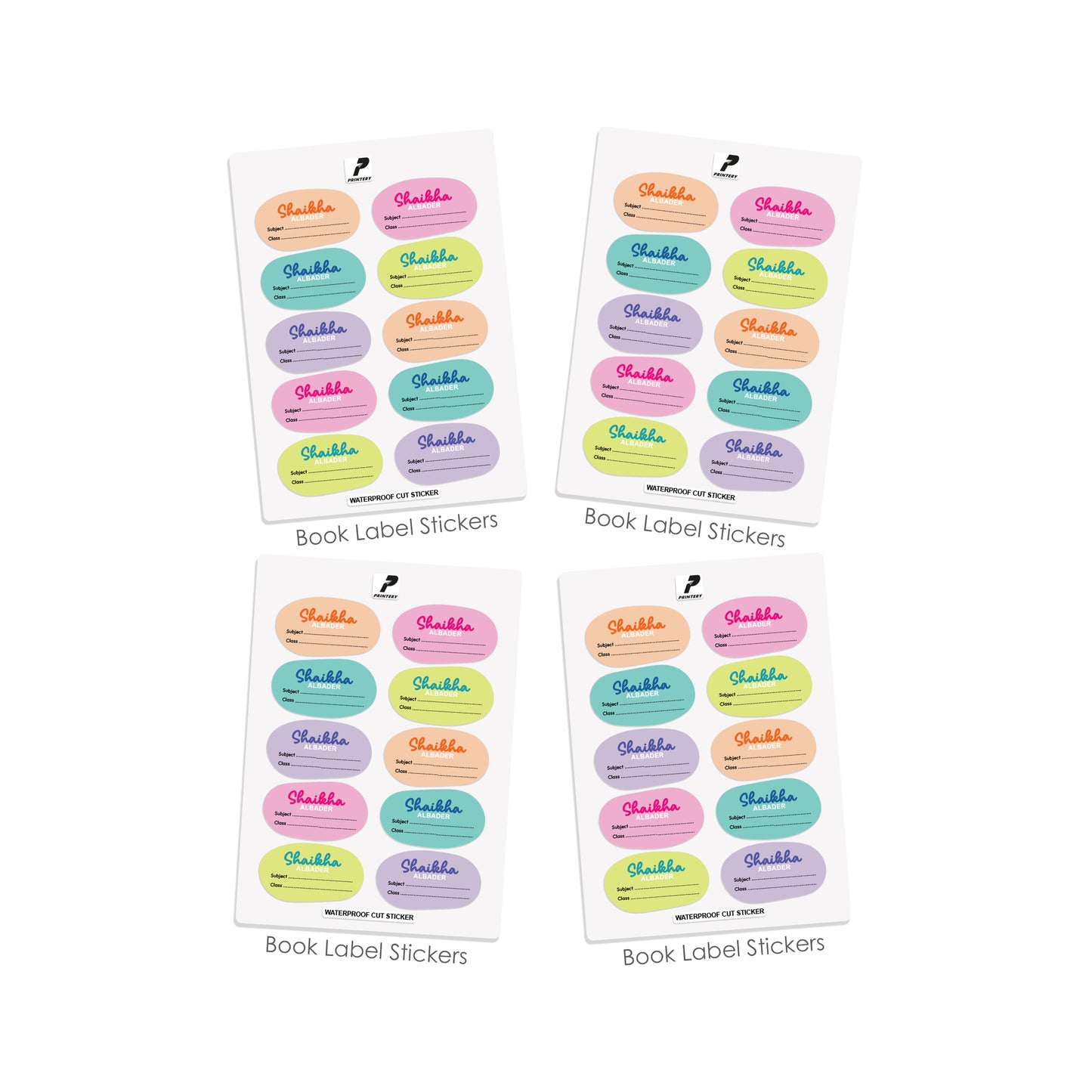 School Label Stickers Pack D173 - Girl