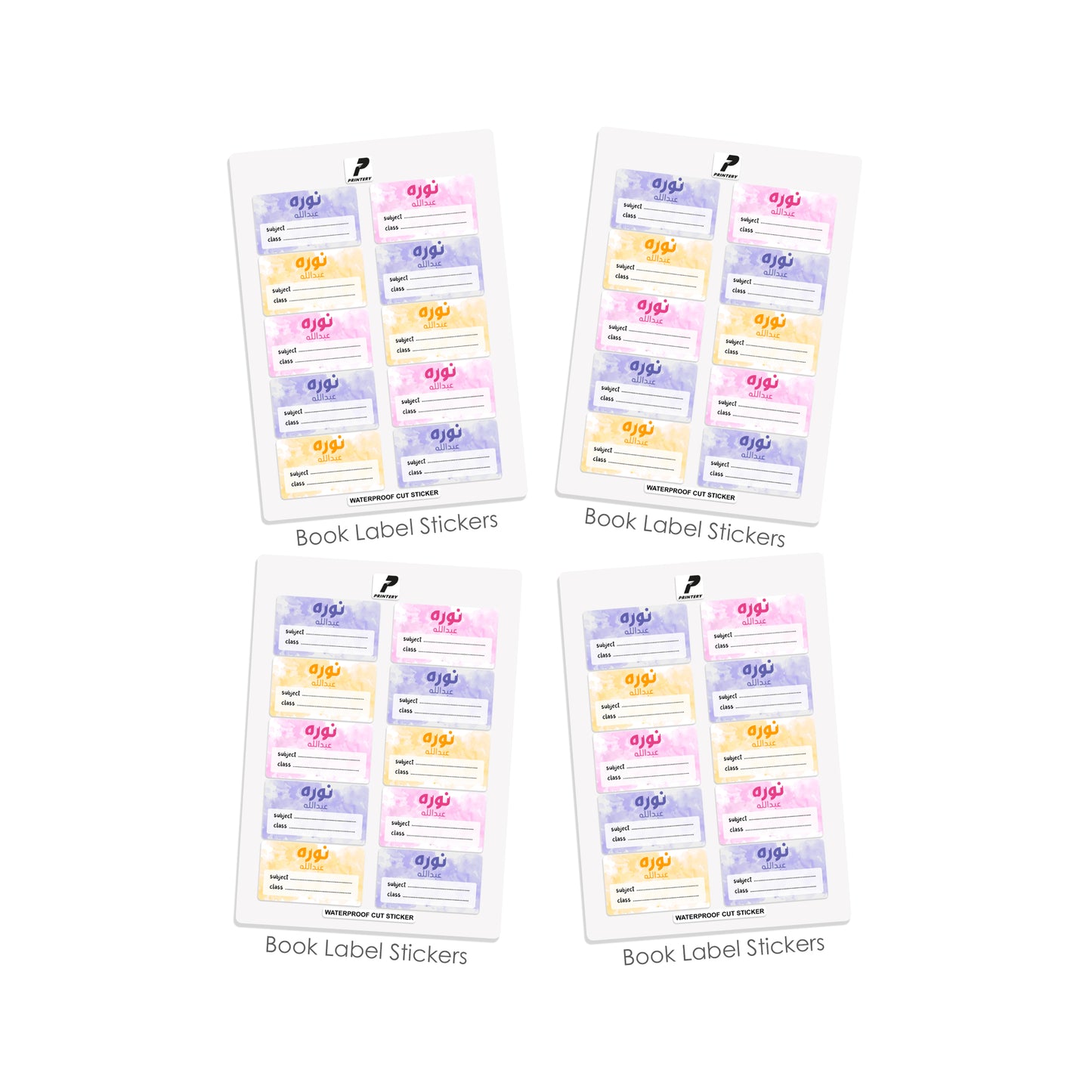 School Label Stickers Pack D172 - Girl