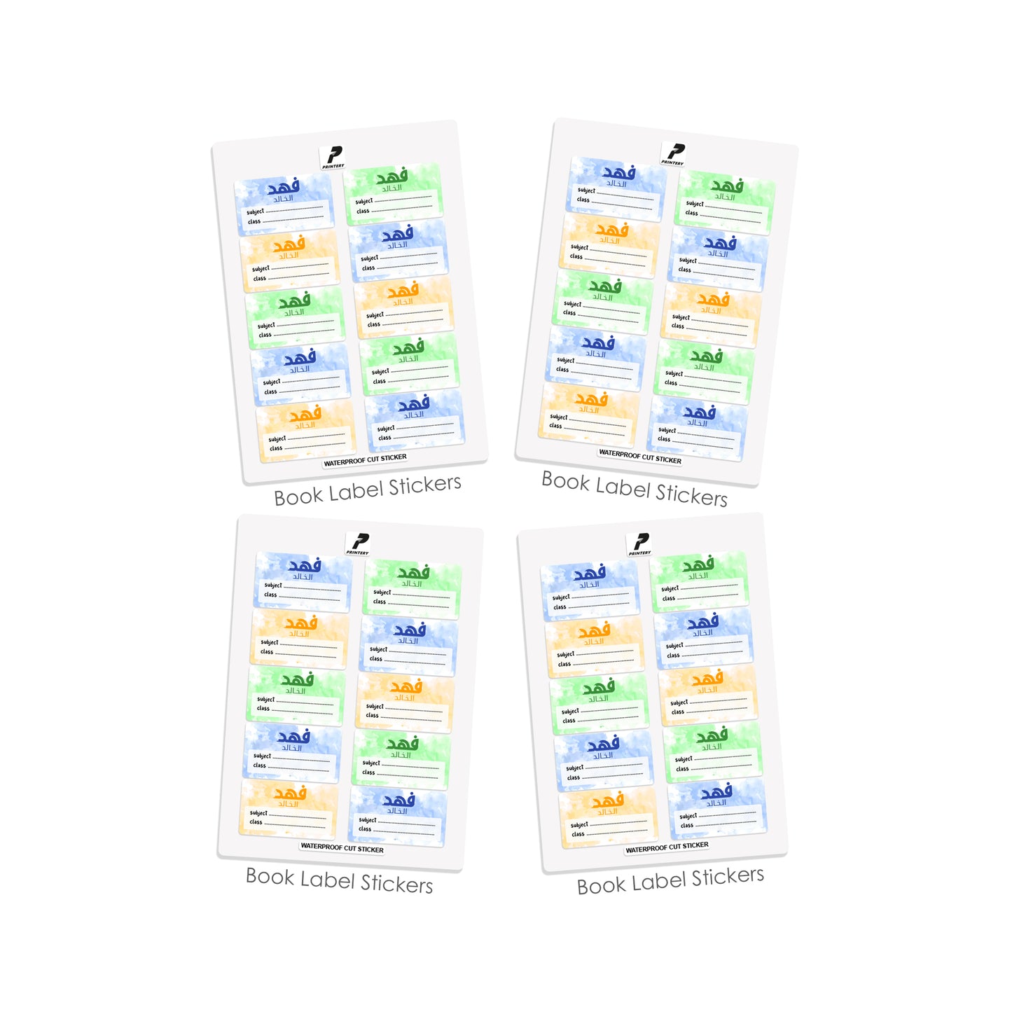 School Label Stickers Pack D172 - Boy
