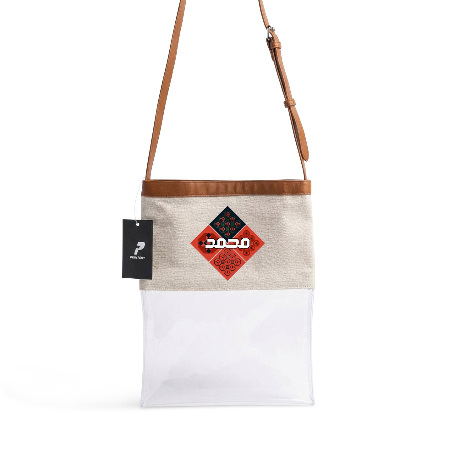 Gergean Leather Rectangle Cross Bag RD12 - Camel