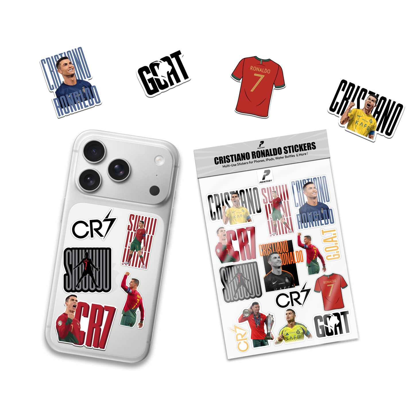 Cristiano Ronaldo Multi Use Sticker Pack