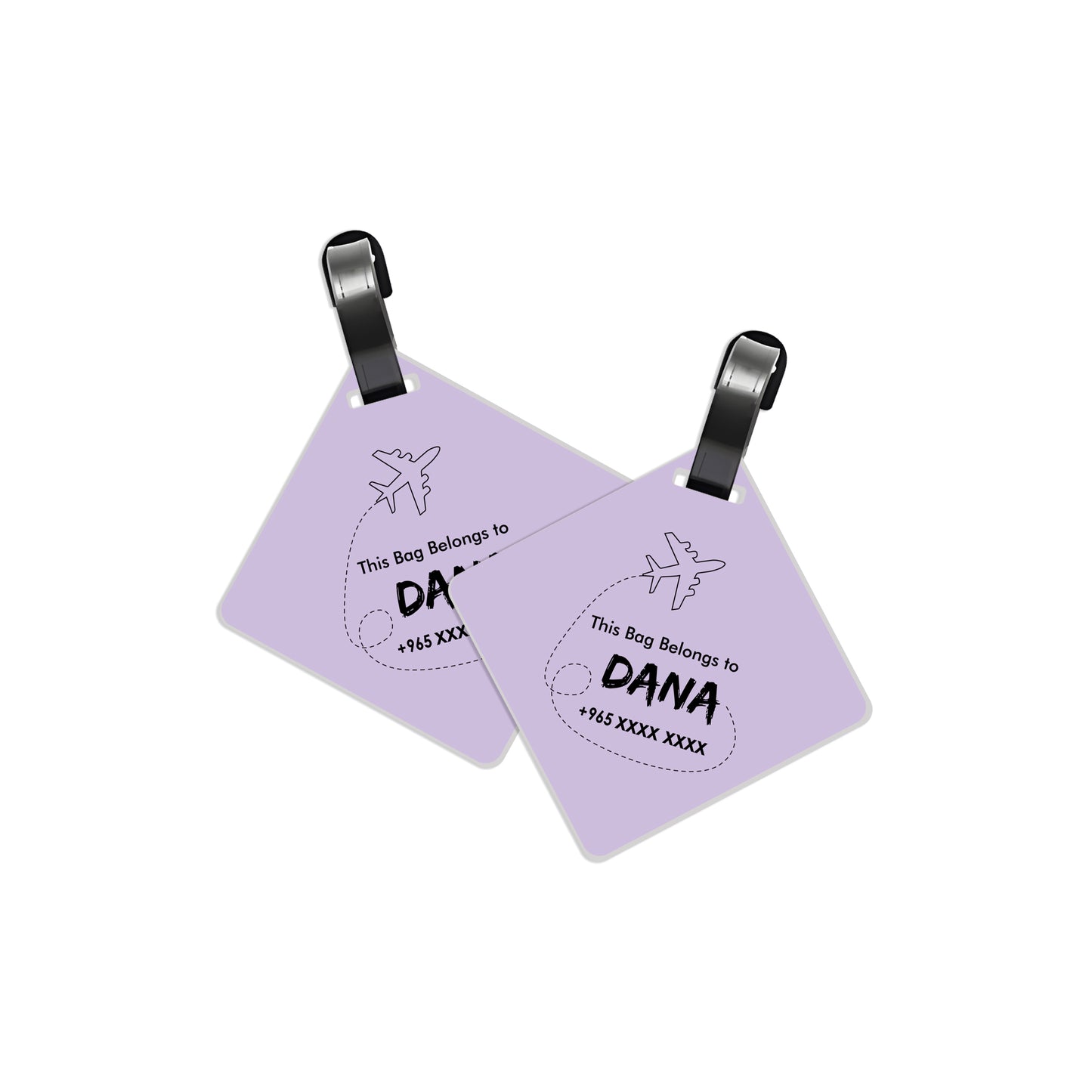 Travel Tags D01 Purple