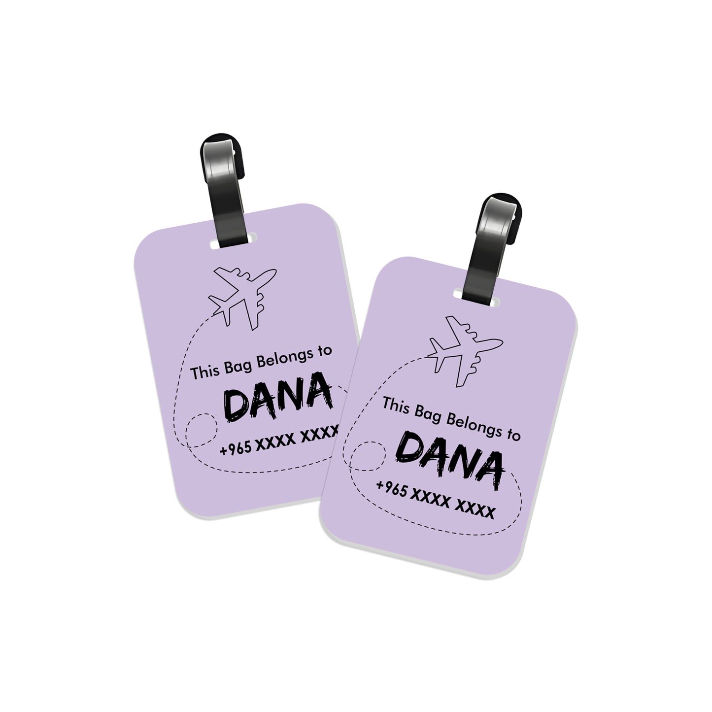 Travel Tags D01 Purple