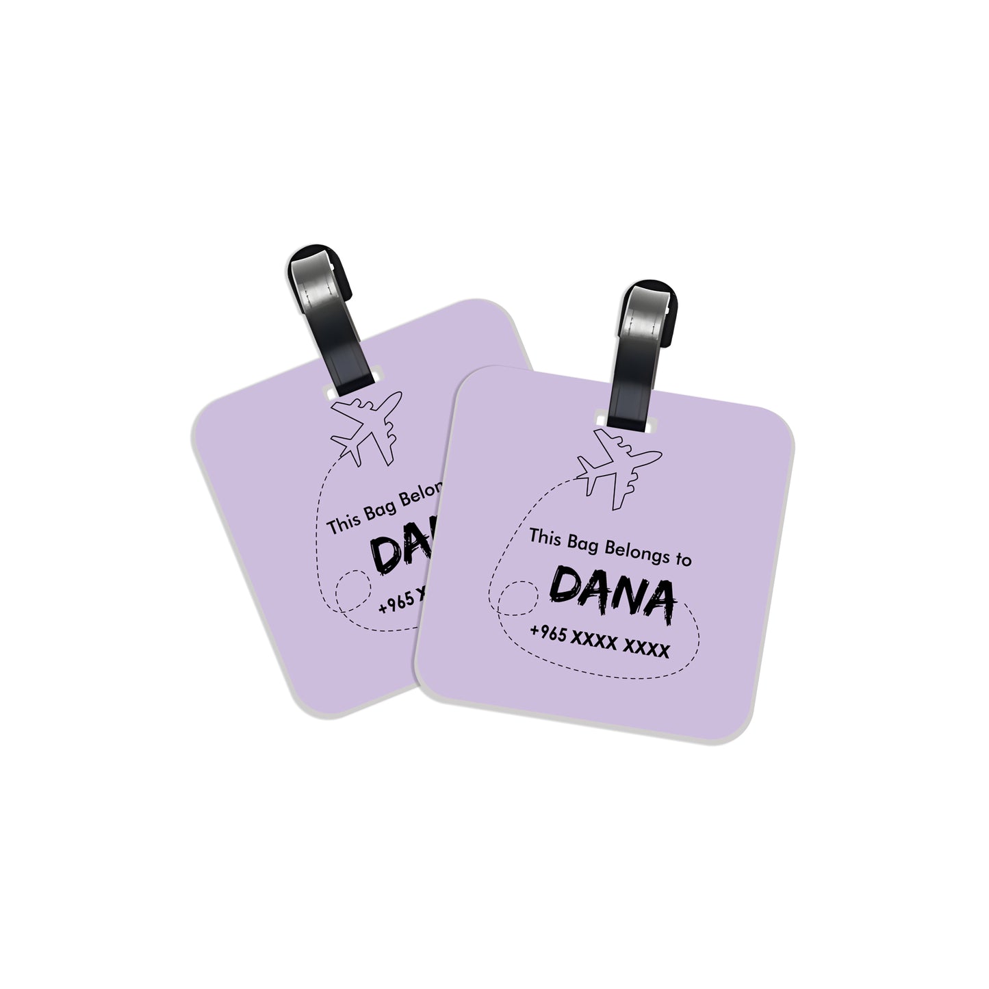 Travel Tags D01 Purple
