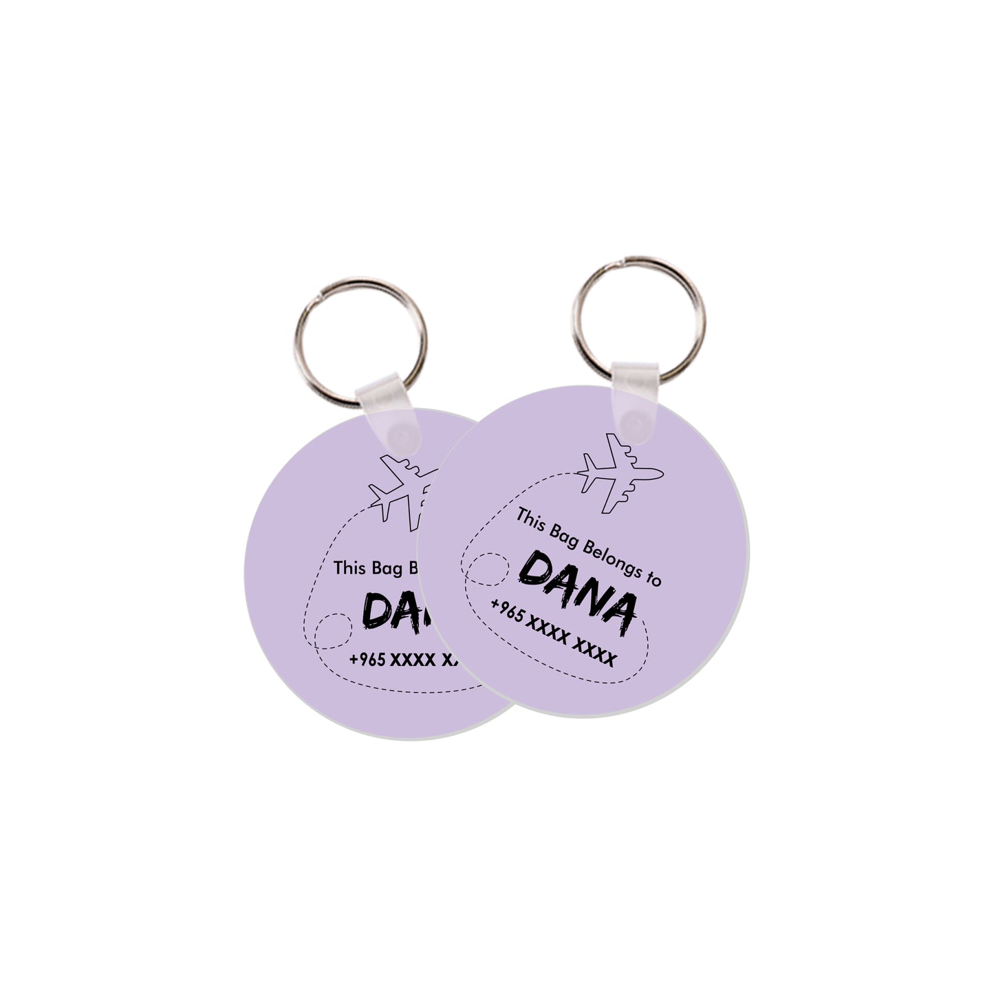 Travel Tags D01 Purple