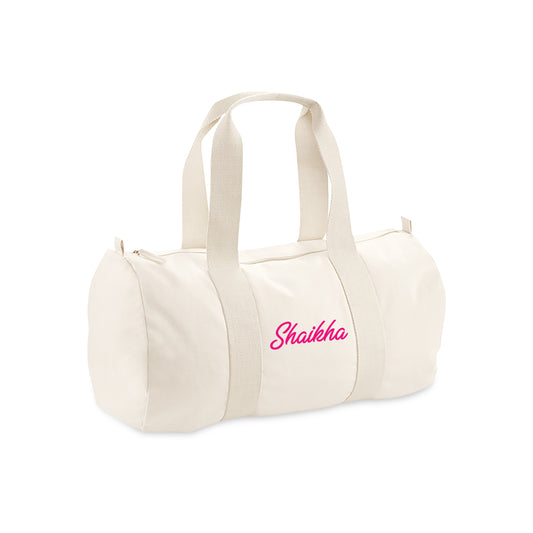 Natural Color Organic Barrel Bag D12