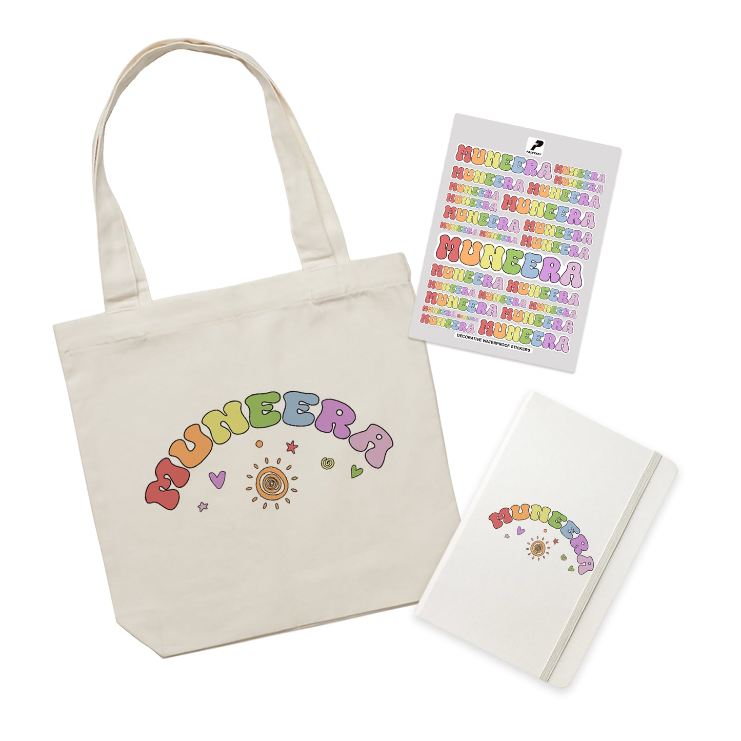 Tote bag, Notebook & Sticker Gift Set D683