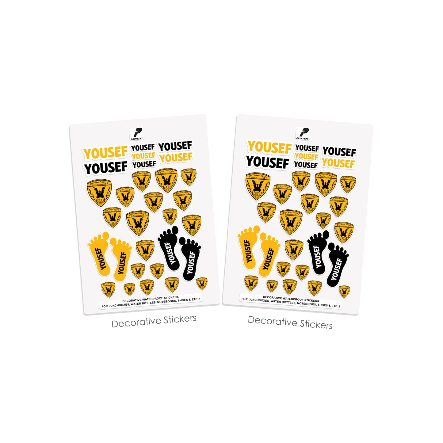School Label Stickers Pack D127 - Al Qadsia