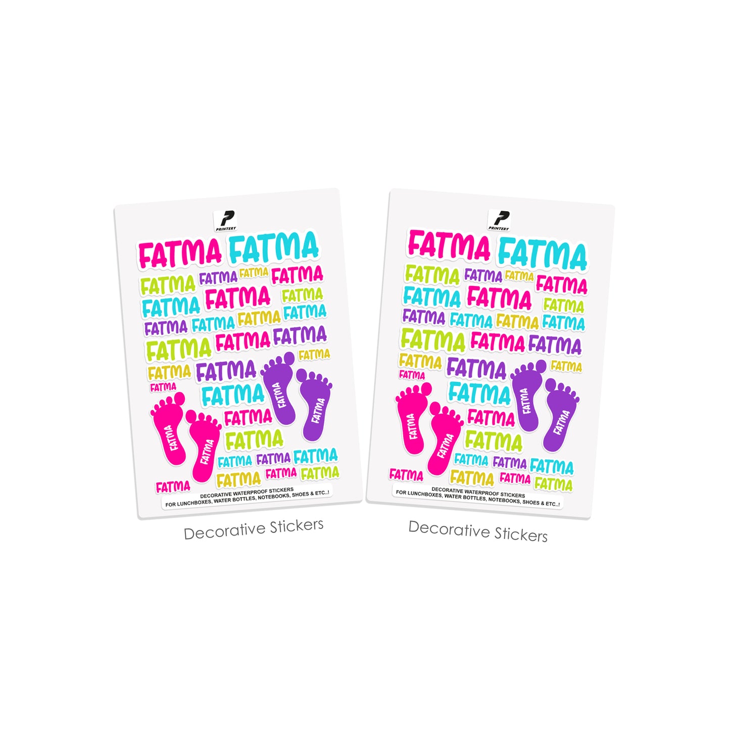 School Label Stickers Pack D145 - Bright Wave Pattern