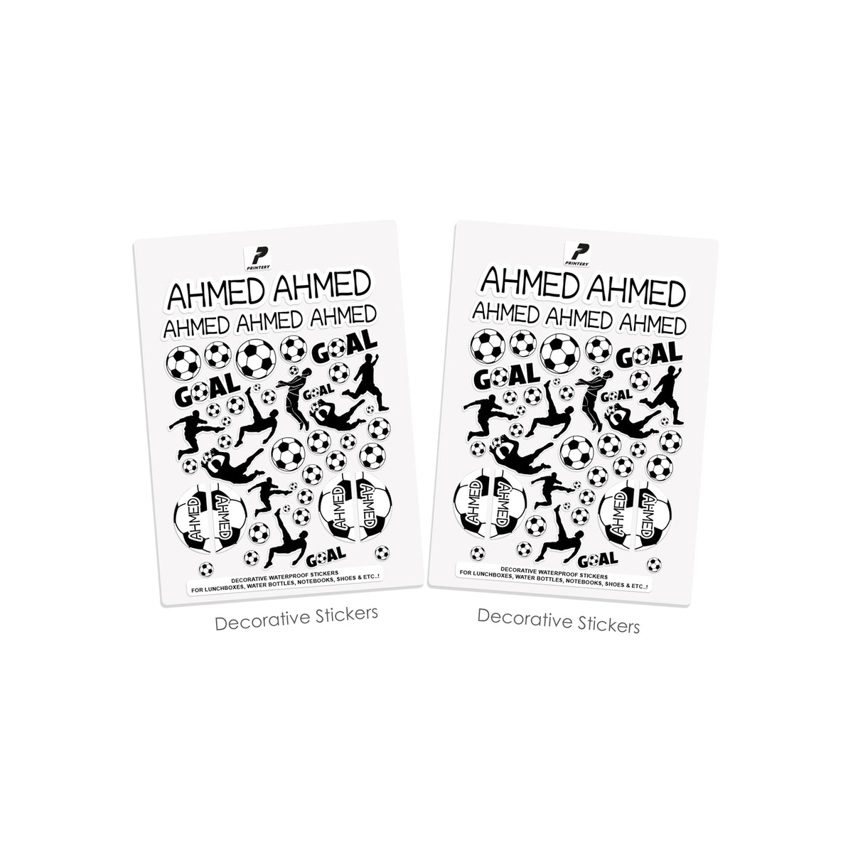 School Label Stickers Pack D187 - Football
