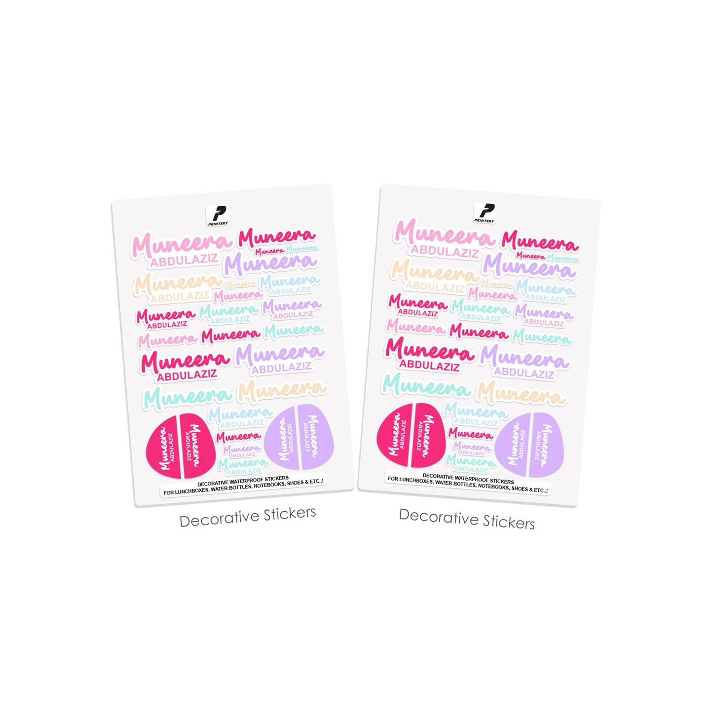 School Label Stickers Pack D177