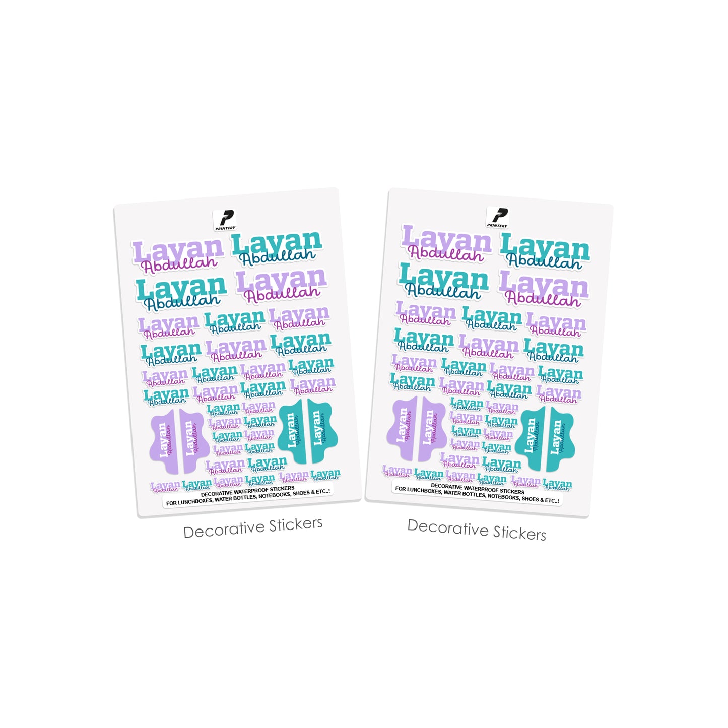 School Label Stickers Pack D180