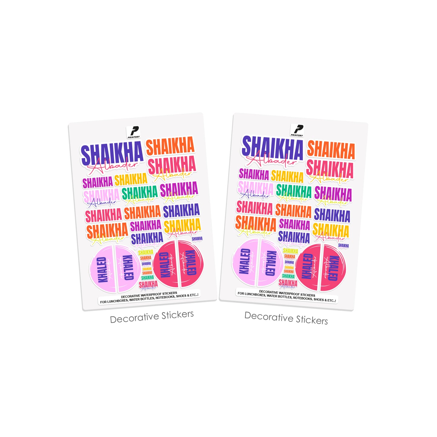 School Label Stickers Pack D178 - Girl