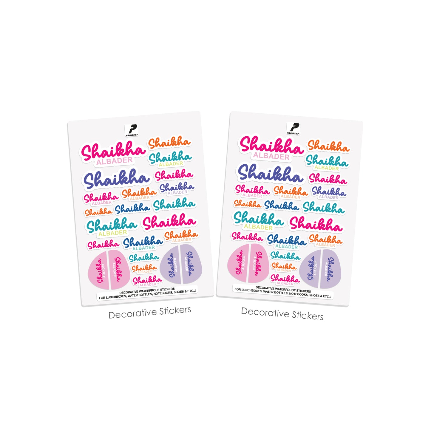 School Label Stickers Pack D173 - Girl