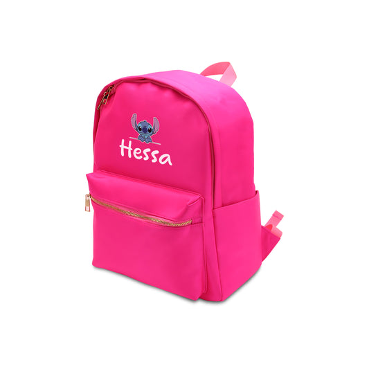 Hot Pink School Backpack 2025 - Stitch