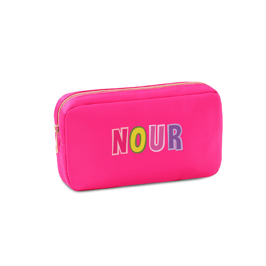 Hot Pink School Pouches 2025 - Letter Design