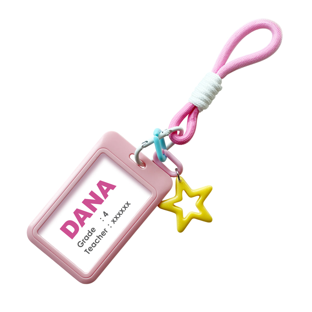 Star Charm School ID Tag Pink