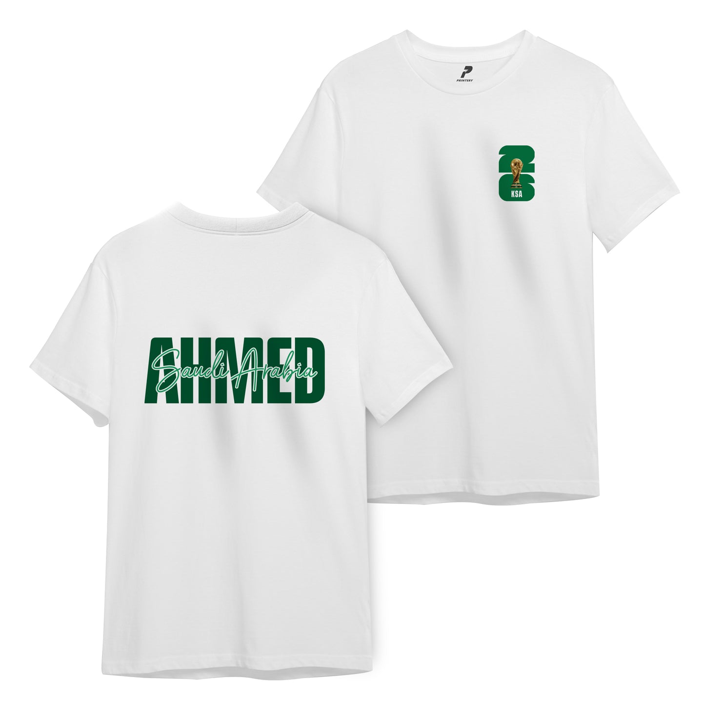 Saudi Arabia Customized T-Shirt WCD01