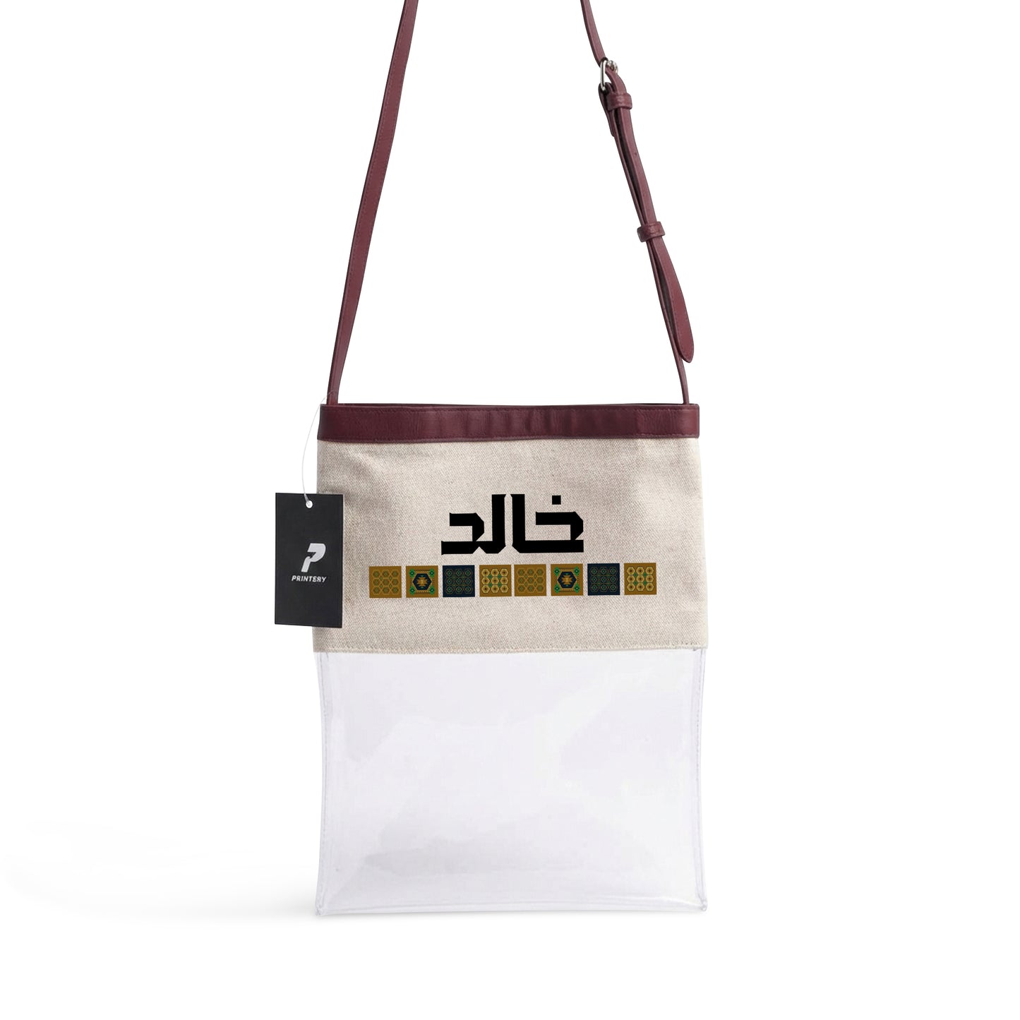 Gergean Leather Rectangle Cross Bag RD11 - Maroon