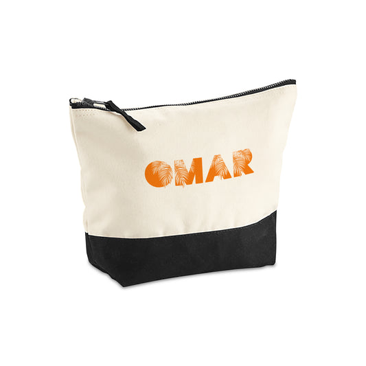 Natural/Black Organic Accessory Bag D05