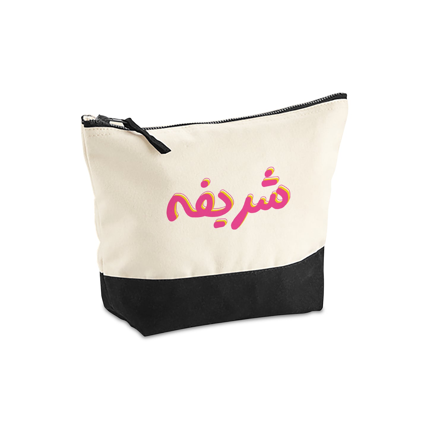 Natural/Black Organic Accessory Bag D06