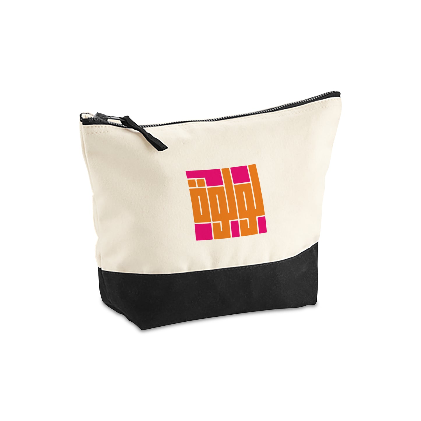 Natural/Black Organic Accessory Bag D08