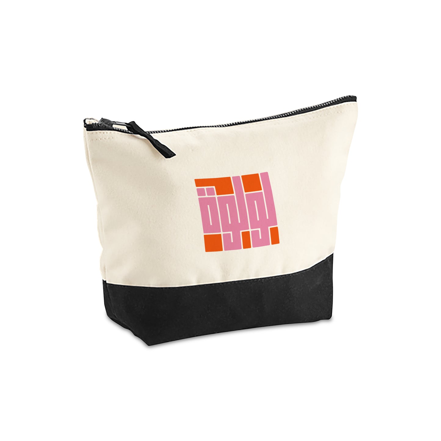 Natural/Black Organic Accessory Bag D08