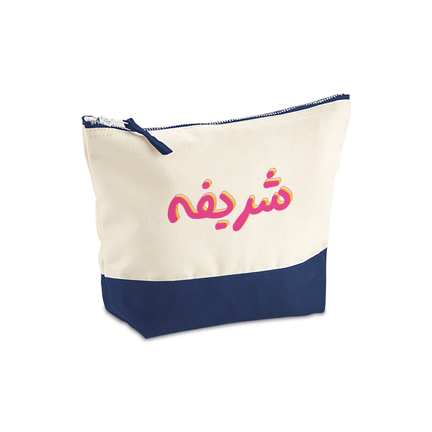 Natural/Blue Organic Accessory Bag D06