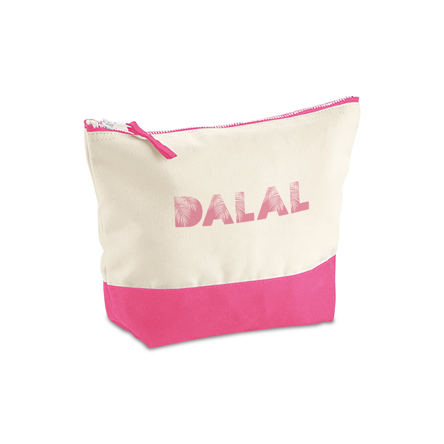 Natural/Pink Organic Accessory Bag D05