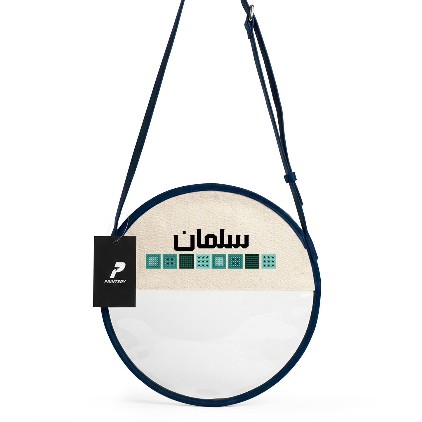 Gergean Leather Round Cross Bag RD11 - Navy