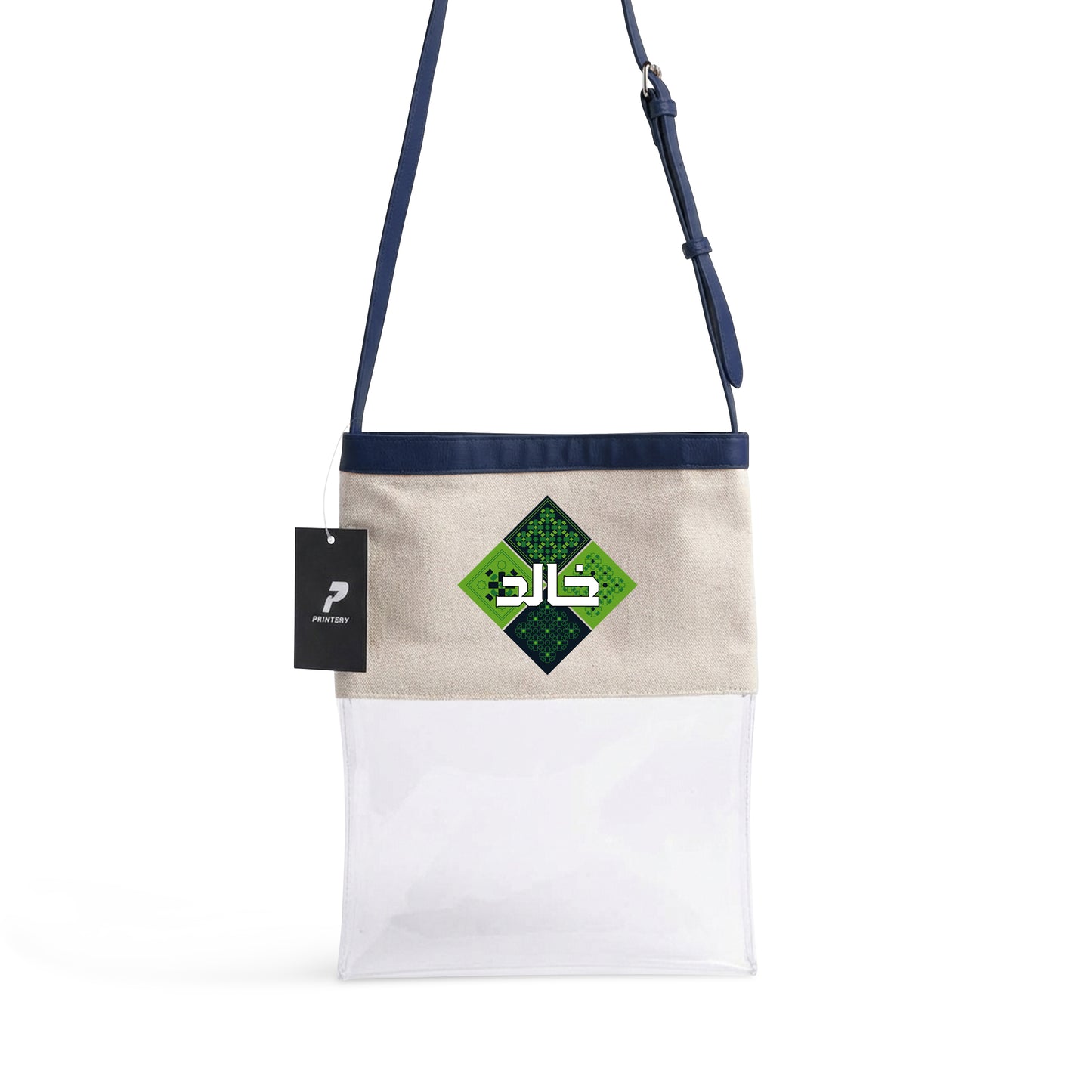 Gergean Leather Rectangle Cross Bag RD12 - Navy