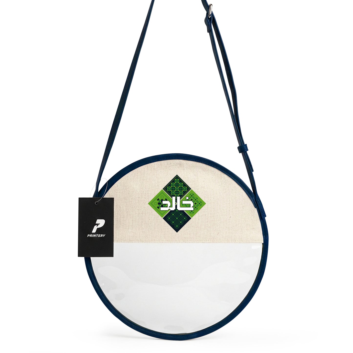 Gergean Leather Round Cross Bag RD12 - Navy