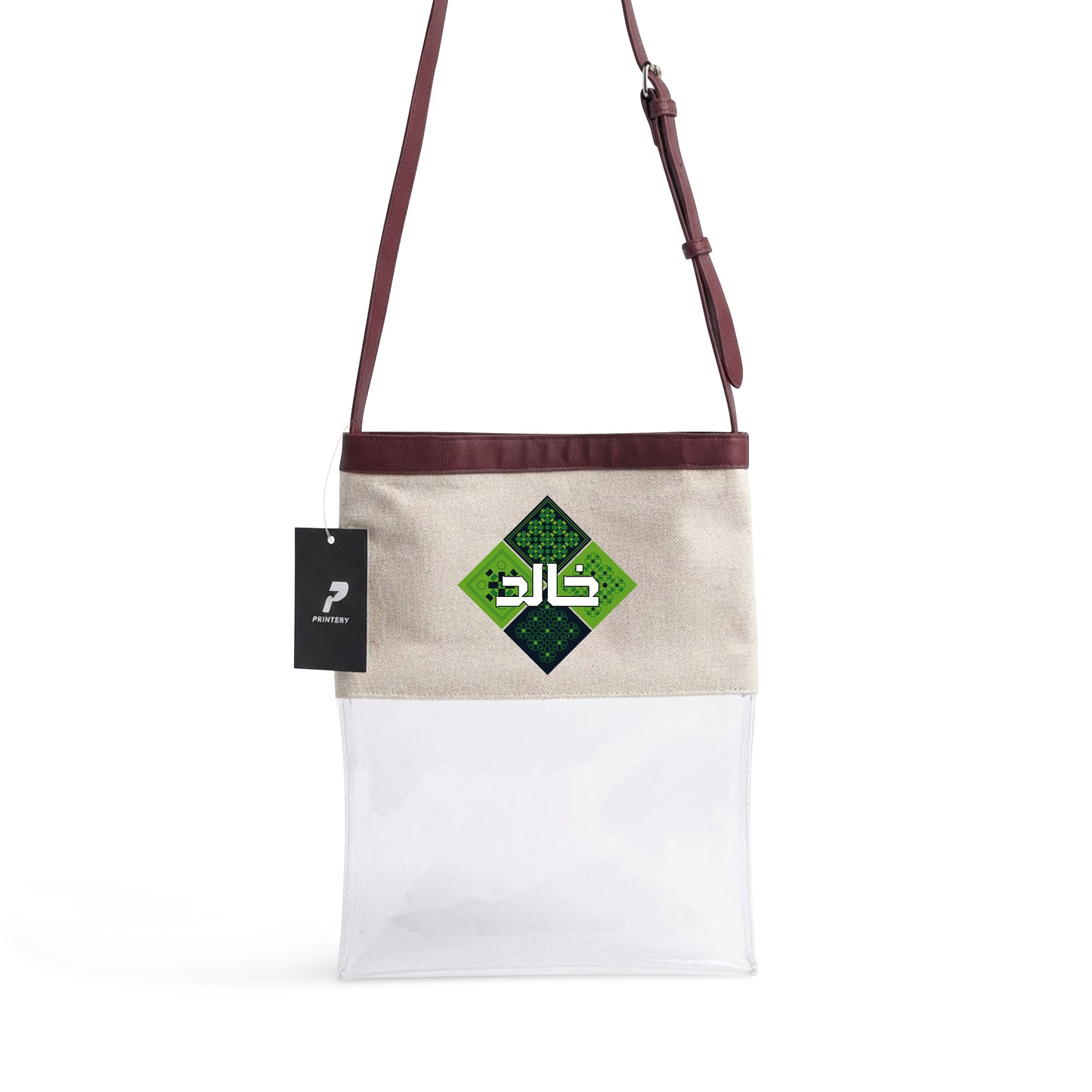 Gergean Leather Rectangle Cross Bag RD12 - Maroon