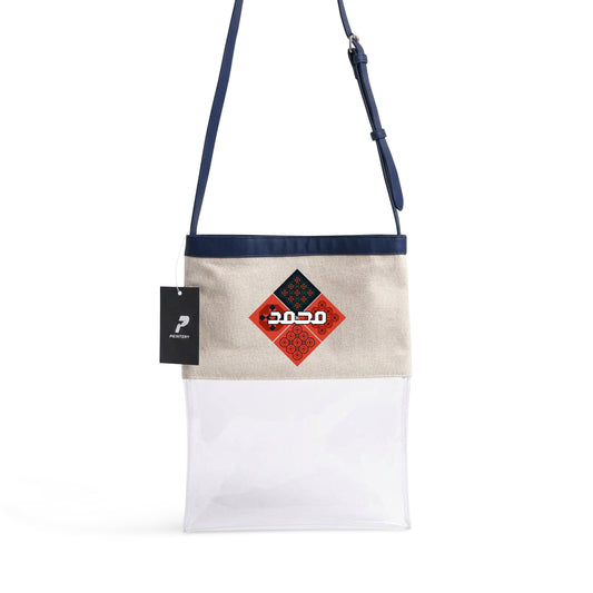 Gergean Leather Rectangle Cross Bag RD12 - Navy