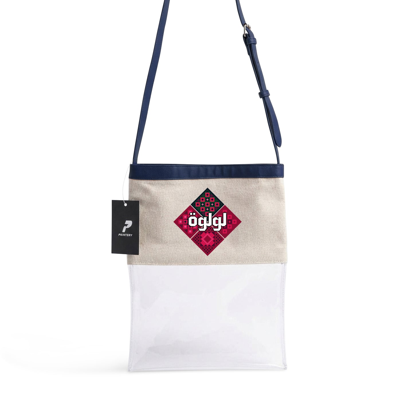 Gergean Leather Rectangle Cross Bag RD12 - Navy