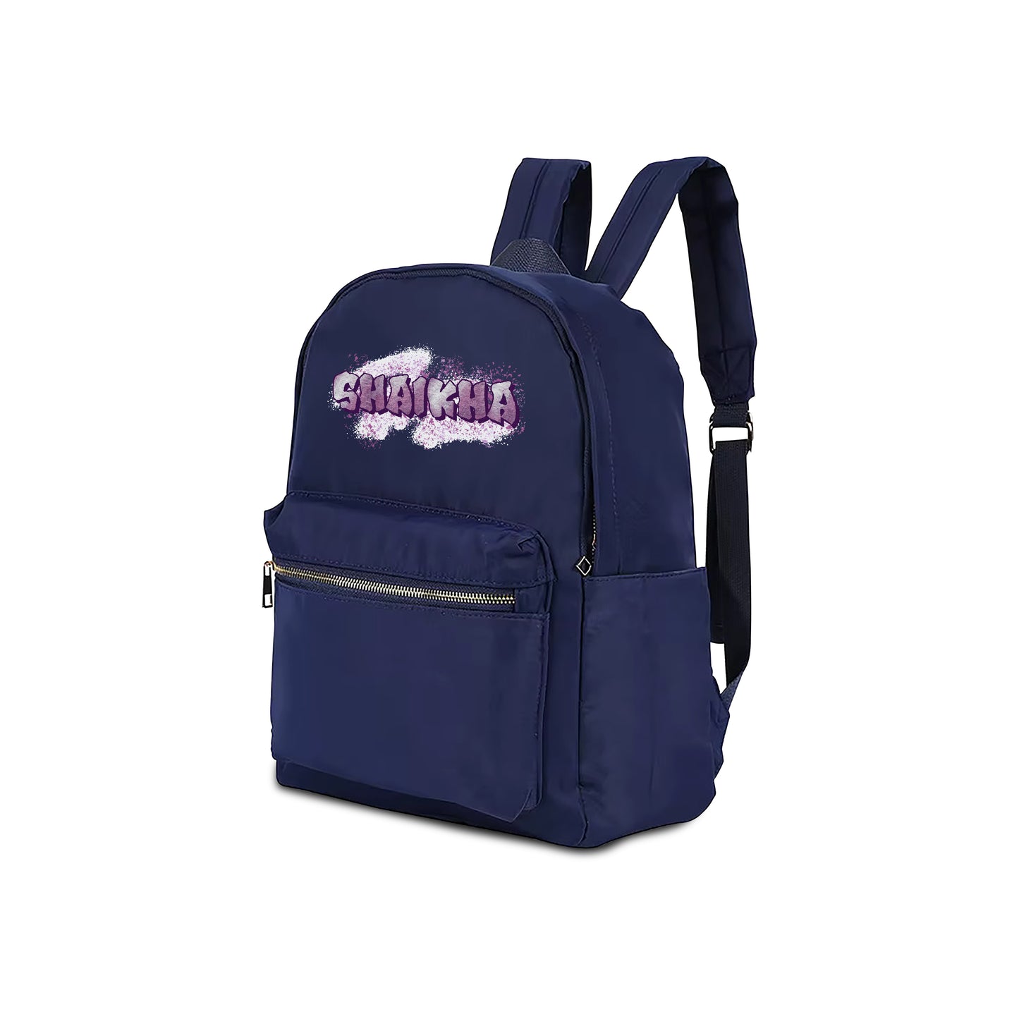 Navy Blue School Backpack 2025 - Graffiti