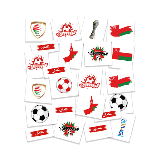 Oman Khaleeji Football Tattoo Pack