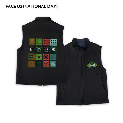 Double Face Ramadan & ND Vest Navy RD04