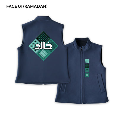 Double Face Ramadan & ND Vest Navy RD04