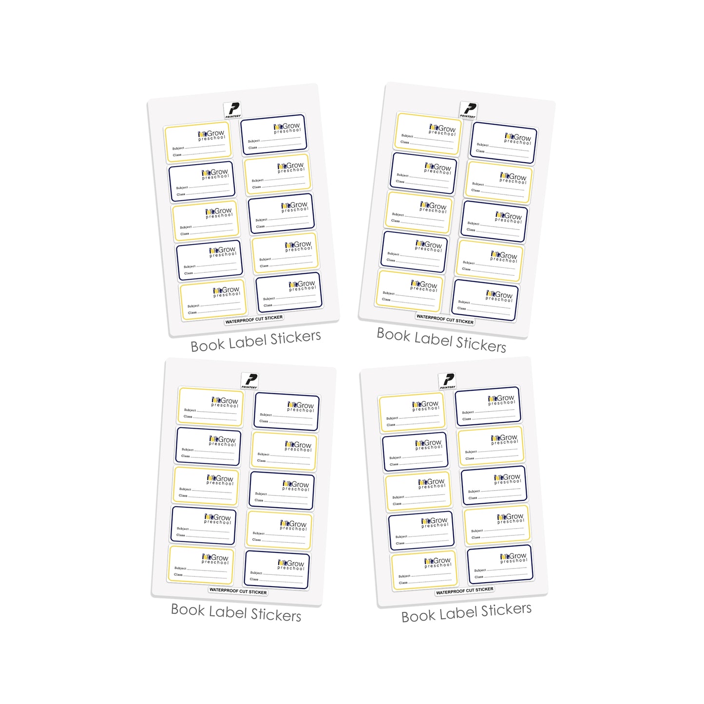 Grow Pre-School Ready To Buy Labels