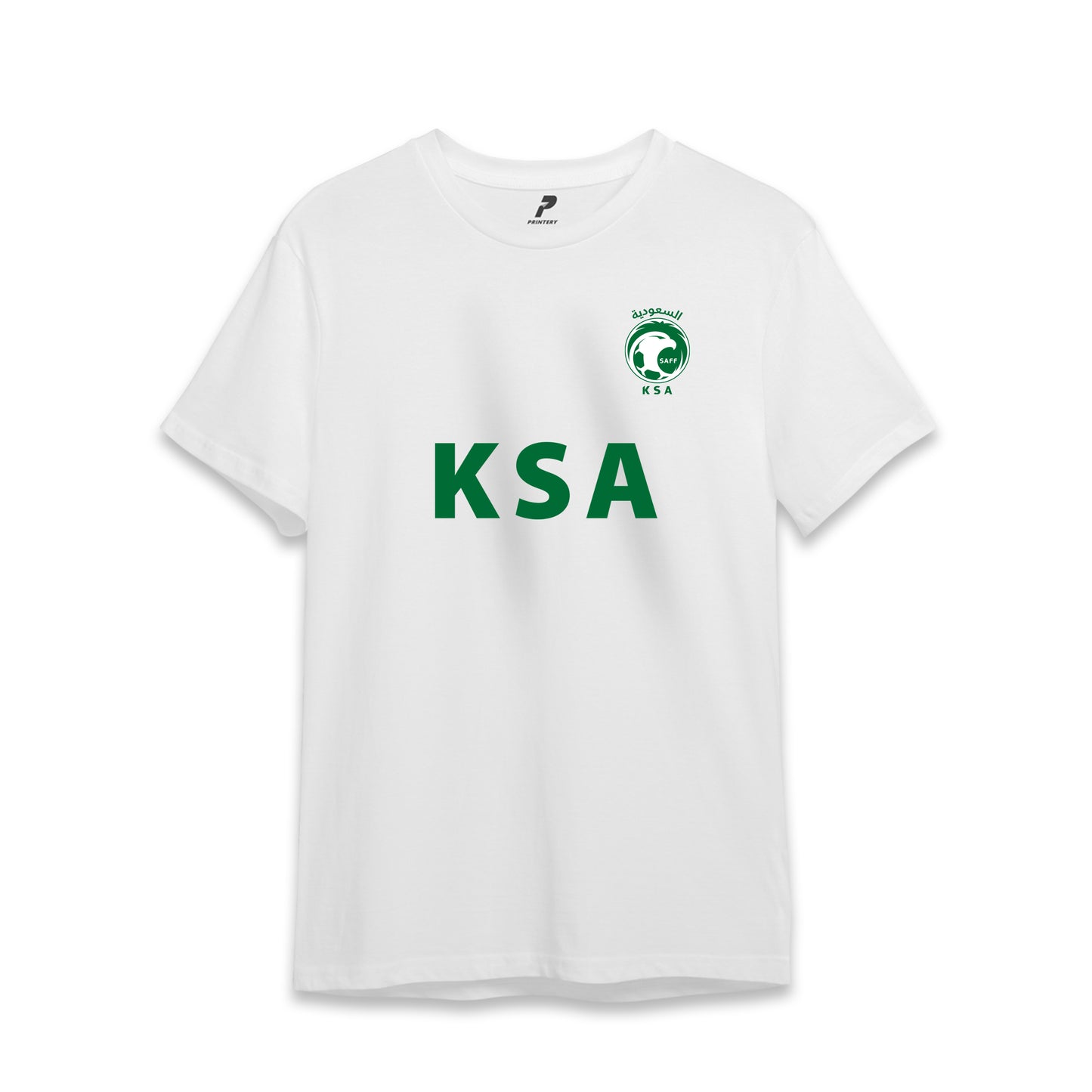 Saudi Khaleeji Football White T-Shirt 01