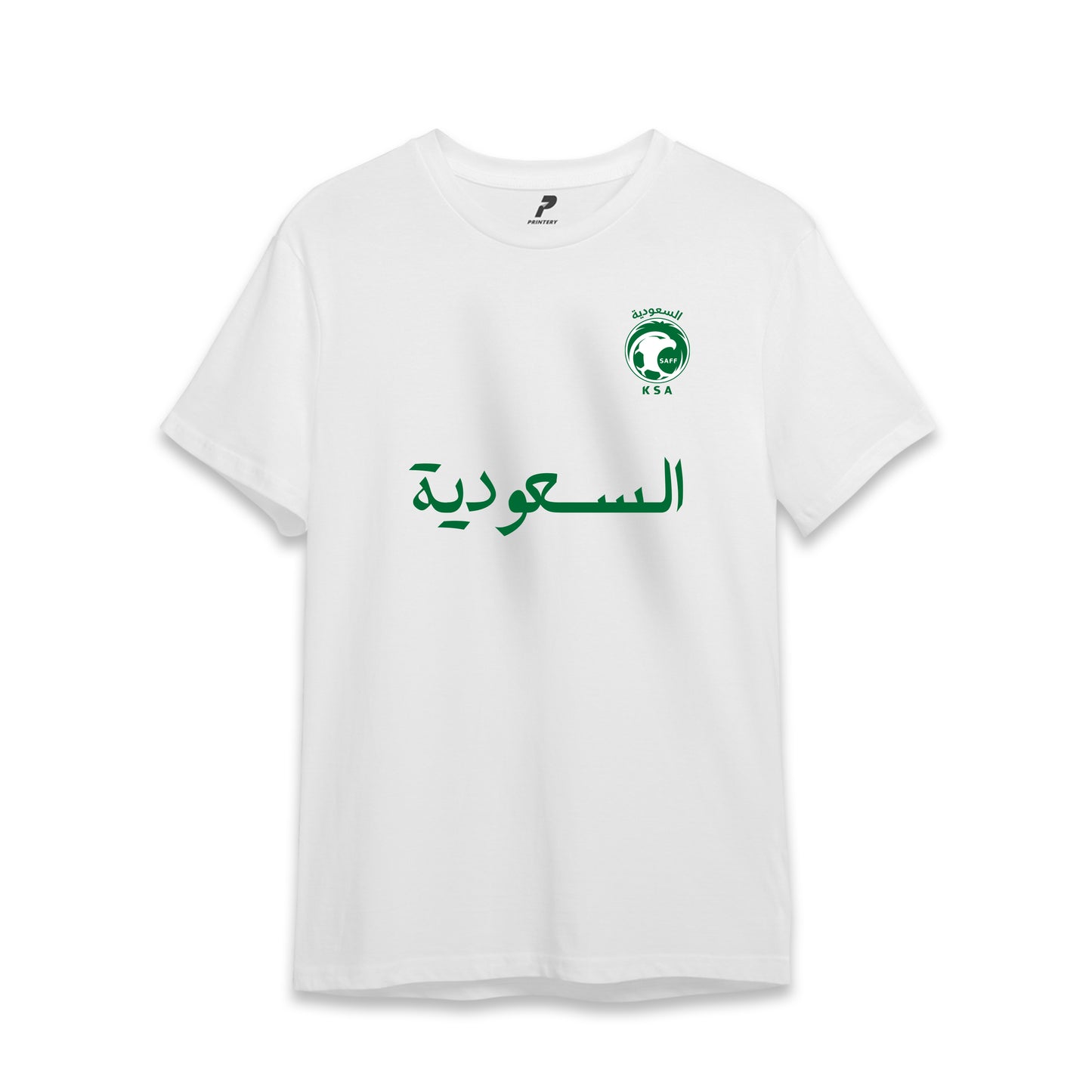 Saudi Khaleeji Football White T-Shirt 01