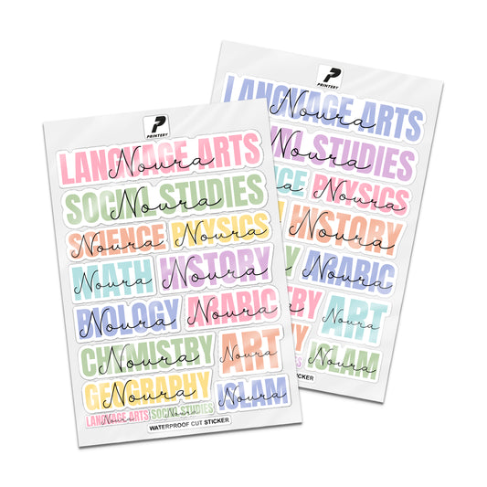 School Subject Labels 01