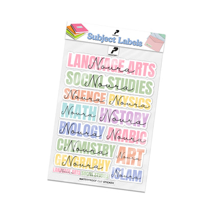 School Subject Labels 01