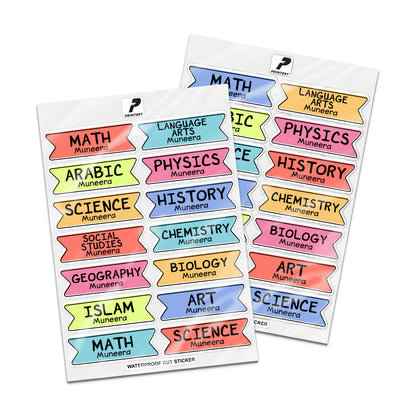School Subject Labels 02