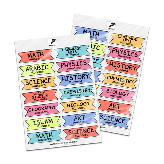 School Subject Labels 02