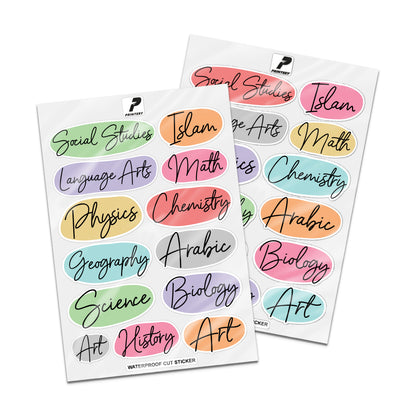 Ready To Buy School Subject Labels 03