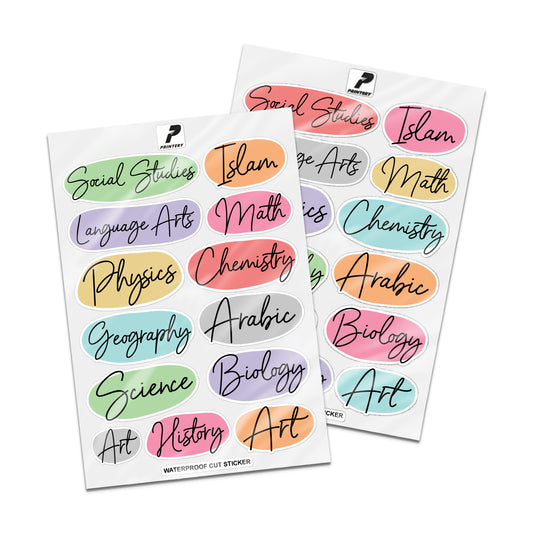 Ready To Buy School Subject Labels 03