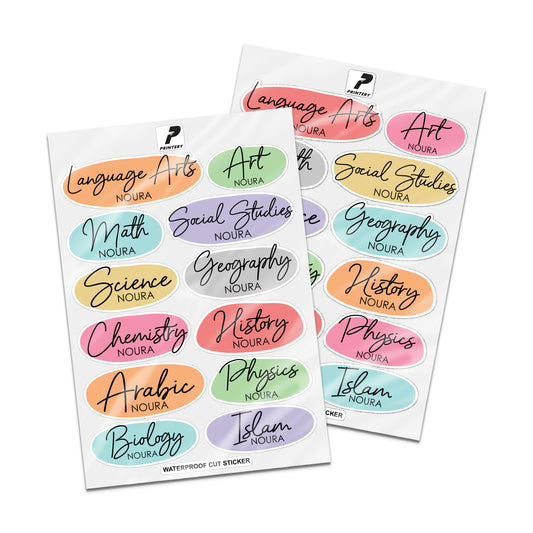 School Subject Labels 03