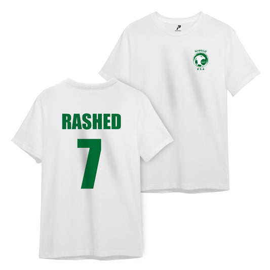 Saudi Khaleeji Football White T-Shirt 02